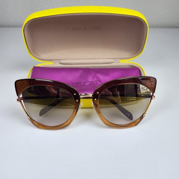 EMILIO PUCCI BROWN BUTTERFLY GLASSES - WOMEN\'S main image 6